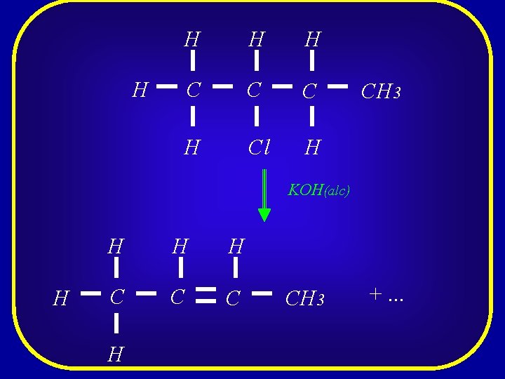 H H H C C C H Cl H H CH 3 KOH(alc) H