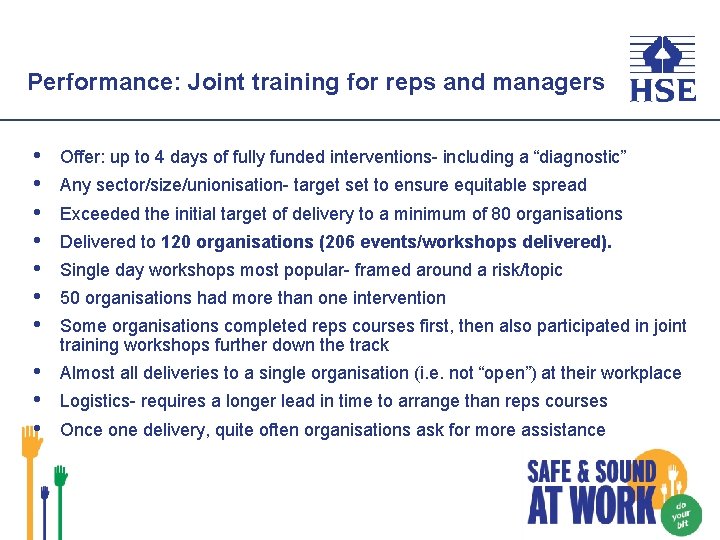 Performance: Joint training for reps and managers • • Offer: up to 4 days