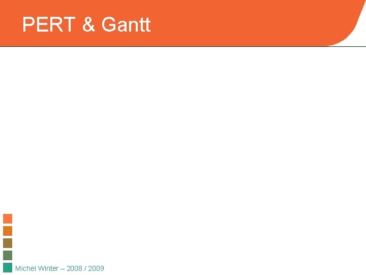 PERT & Gantt Michel Winter – 2008 / 2009 