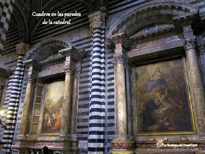 Cuadros en las paredes de la catedral La Boutique del Power. Point 
