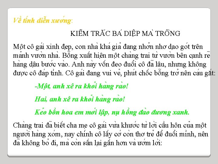 Vê ti nh diê n xươ ng: KIÊ M TRĂ C BA DIÊ P Vê ti nh diê n xươ ng: KIÊ M TRĂ C BA DIÊ P