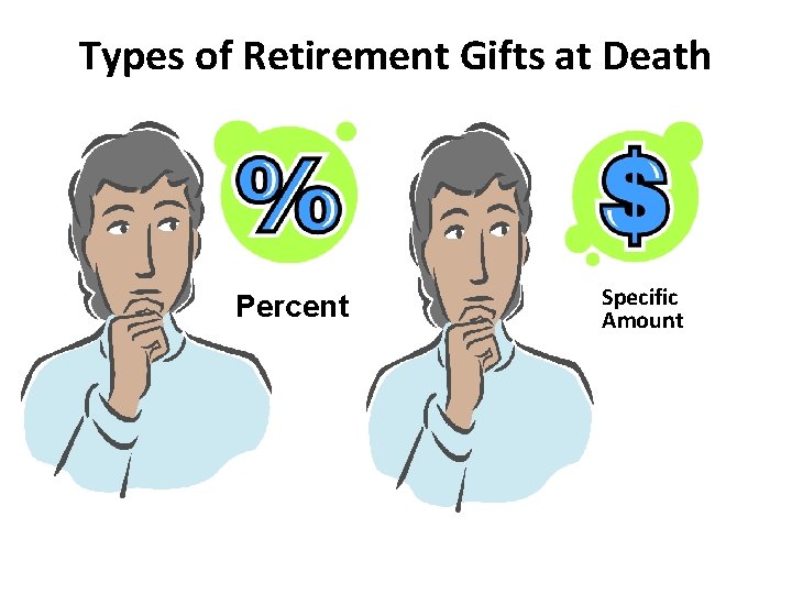 Types of Retirement Gifts at Death Percent Specific Amount 26 