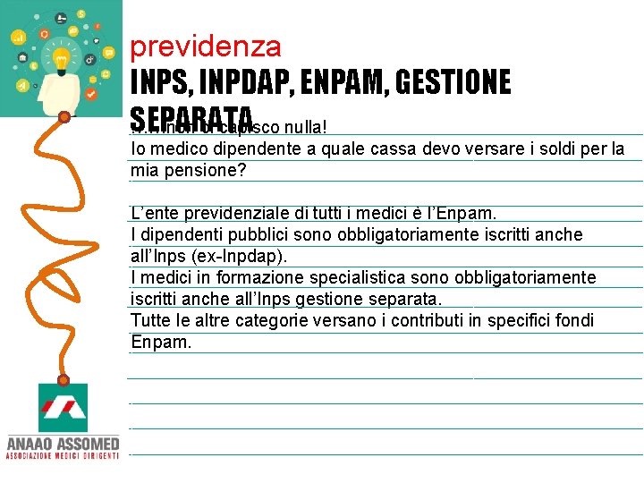 previdenza INPS, INPDAP, ENPAM, GESTIONE SEPARATA ……non ci capisco nulla! Io medico dipendente a