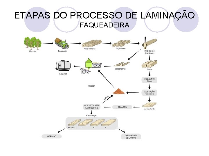 ETAPAS DO PROCESSO DE LAMINAÇÃO FAQUEADEIRA 