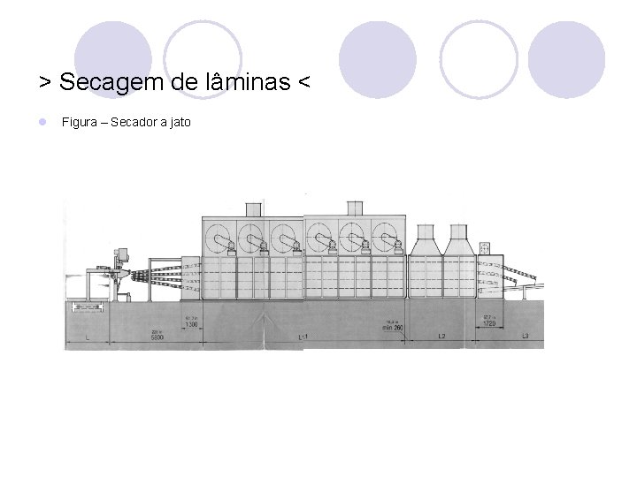 > Secagem de lâminas < l Figura – Secador a jato 