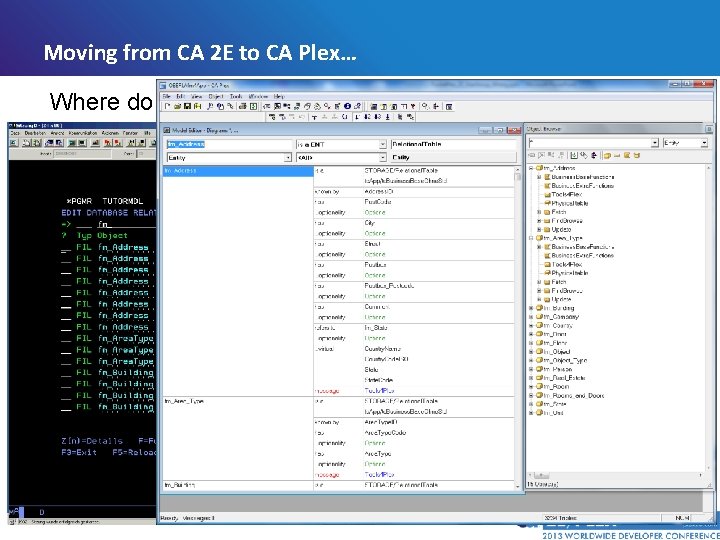 Moving from CA 2 E to CA Plex… Where do we all come from: Moving from CA 2 E to CA Plex… Where do we all come from: