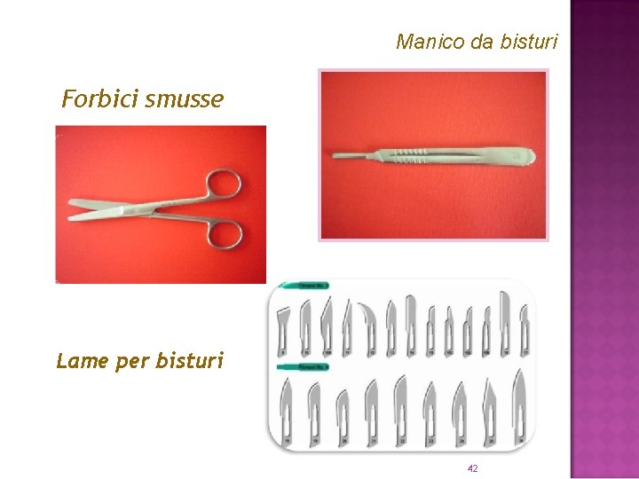 Manico da bisturi Forbici smusse Lame per bisturi 42 