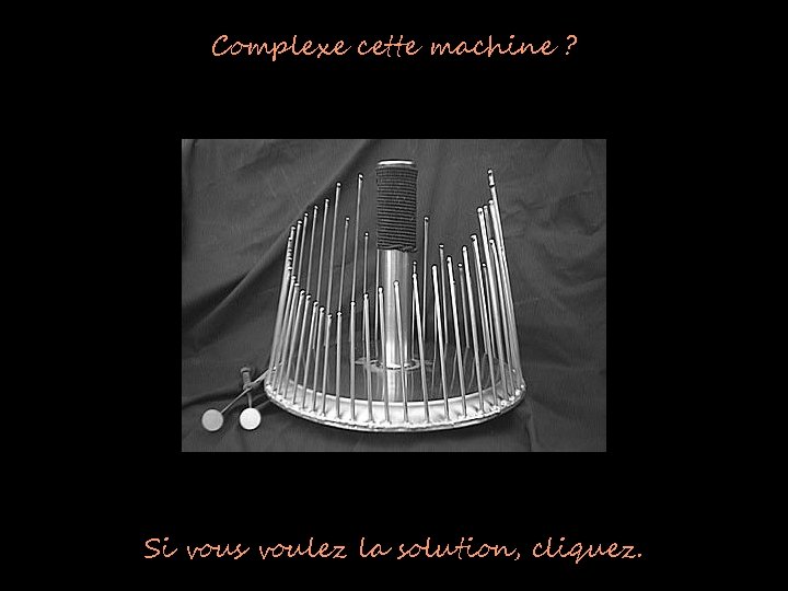 Complexe cette machine ? Si vous voulez la solution, cliquez. 