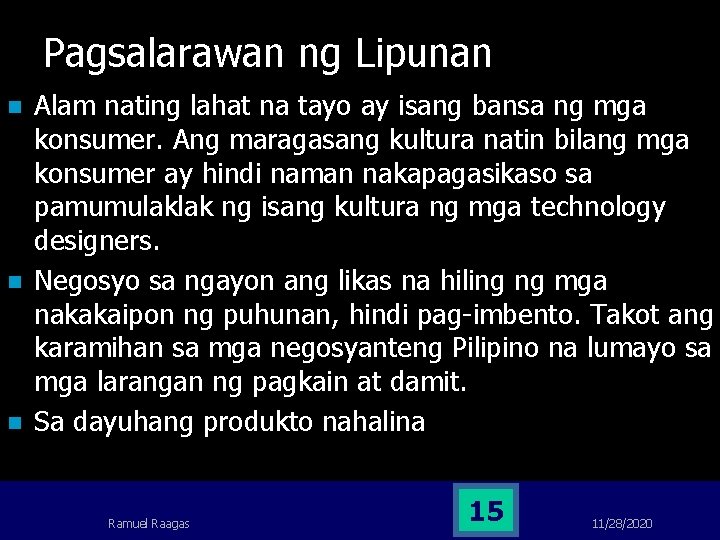 Pagsalarawan ng Lipunan n Alam nating lahat na tayo ay isang bansa ng mga Pagsalarawan ng Lipunan n Alam nating lahat na tayo ay isang bansa ng mga