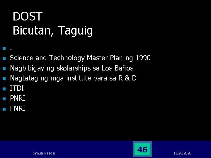 DOST Bicutan, Taguig n n n n . Science and Technology Master Plan ng DOST Bicutan, Taguig n n n n . Science and Technology Master Plan ng