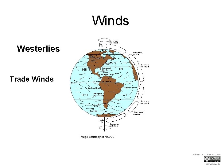 Winds Westerlies Trade Winds Image courtesy of NOAA 