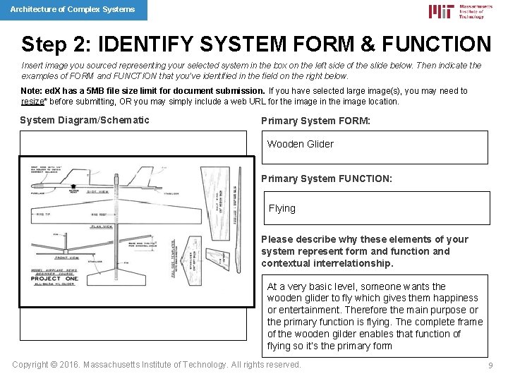 Architecture of Complex Systems Step 2: IDENTIFY SYSTEM FORM & FUNCTION Insert image you