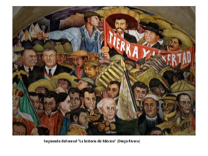 Segmento del mural “La historia de México” (Diego Rivera) 