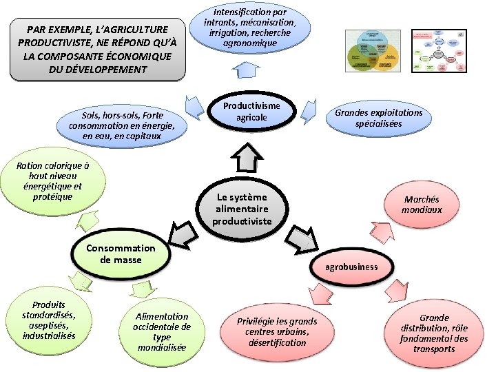 PAR EXEMPLE, L’AGRICULTURE PRODUCTIVISTE, NE RÉPOND QU’À LA COMPOSANTE ÉCONOMIQUE DU DÉVELOPPEMENT Sols, hors-sols, PAR EXEMPLE, L’AGRICULTURE PRODUCTIVISTE, NE RÉPOND QU’À LA COMPOSANTE ÉCONOMIQUE DU DÉVELOPPEMENT Sols, hors-sols,