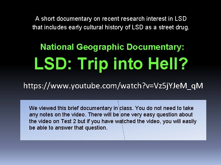 A short documentary on recent research interest in LSD that includes early cultural history