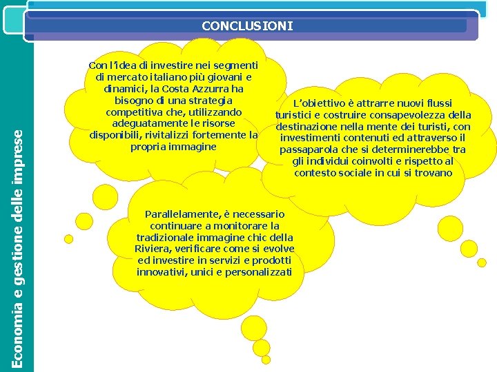 Economia e gestione delle imprese CONCLUSIONI SISTEMA IL SISTEMA INFORMATIVO DIREZIONALE NELL’ORGANIZZAZIONE ED OPERATIVOAZIENDALE