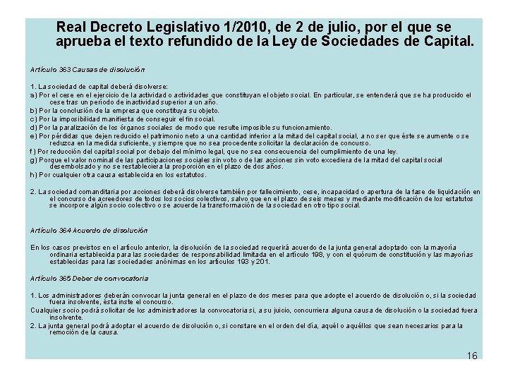 Real Decreto Legislativo 1/2010, de 2 de julio, por el que se aprueba el