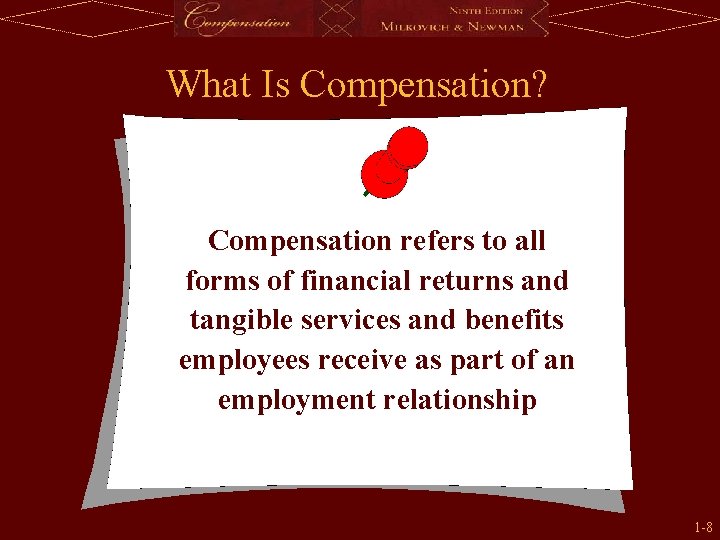 What Is Compensation? Compensation refers to all forms of financial returns and tangible services