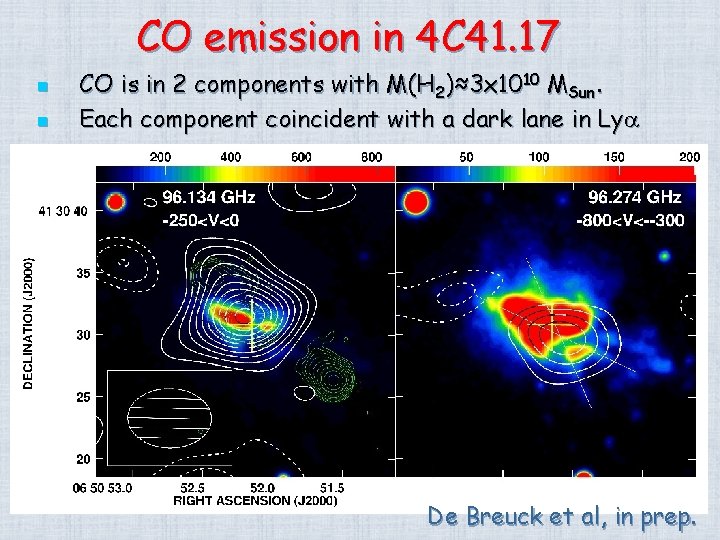 CO emission in 4 C 41. 17 n n CO is in 2 components