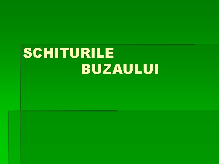 SCHITURILE BUZAULUI 