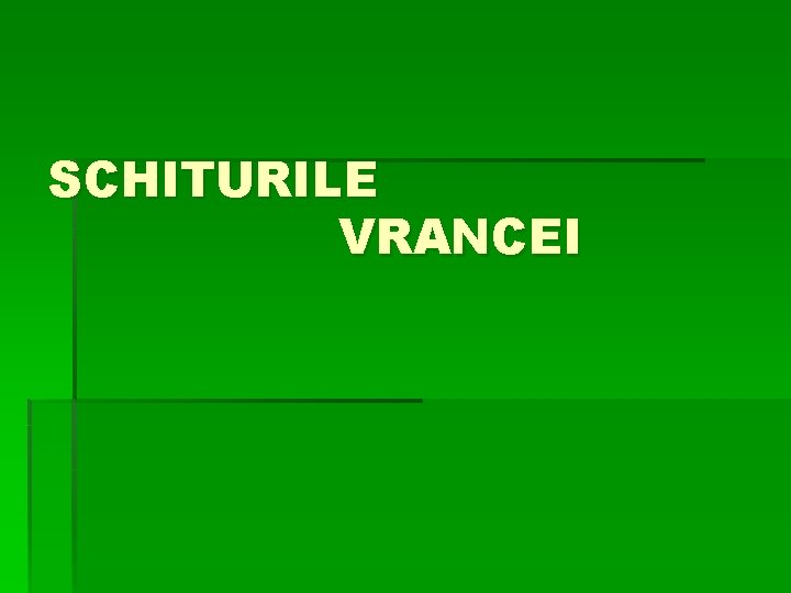 SCHITURILE VRANCEI 