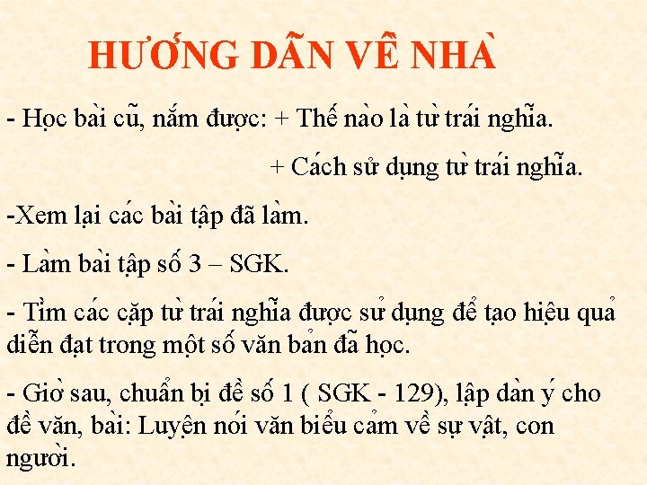 HƯƠ NG D N VÊ NHA - Ho c ba i cu , nă
