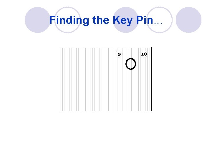 Finding the Key Pin. . . 