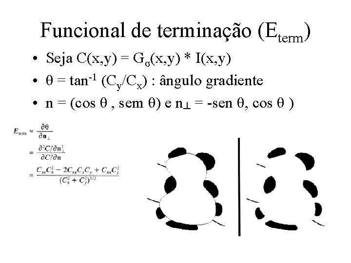 Funcional de terminação (Eterm) • Seja C(x, y) = Gσ(x, y) * I(x, y)