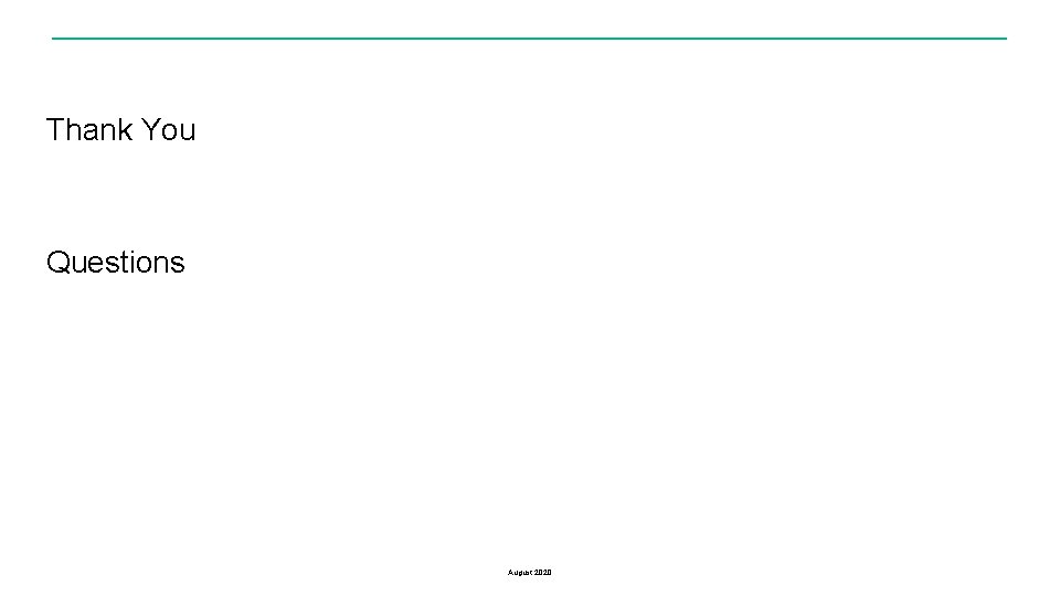 Thank You Questions August 2020 