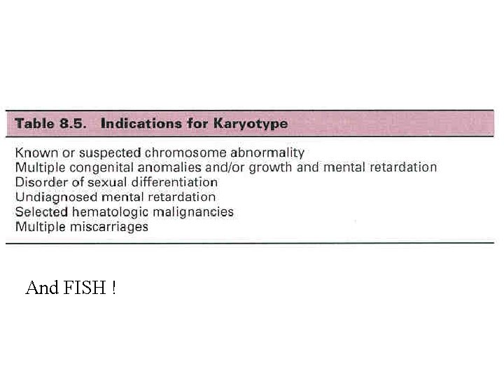 And FISH ! 