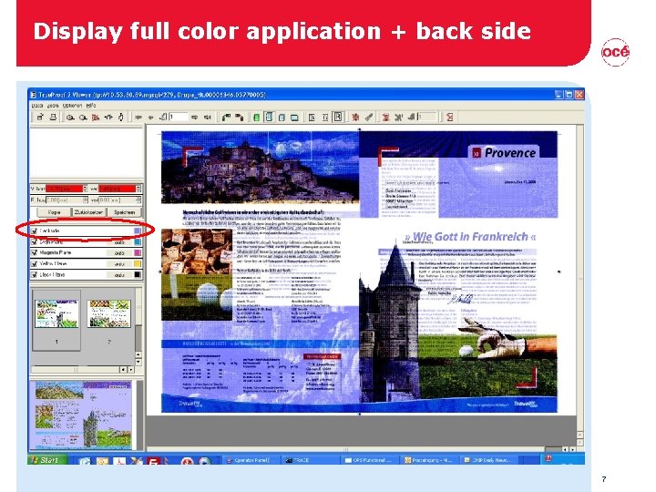Display full color application + back side 7 Display full color application + back side 7