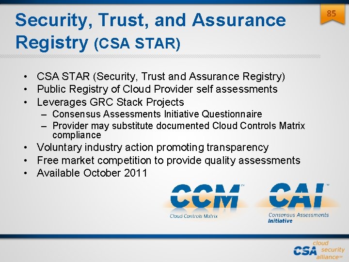 Security, Trust, and Assurance Registry (CSA STAR) • CSA STAR (Security, Trust and Assurance Security, Trust, and Assurance Registry (CSA STAR) • CSA STAR (Security, Trust and Assurance