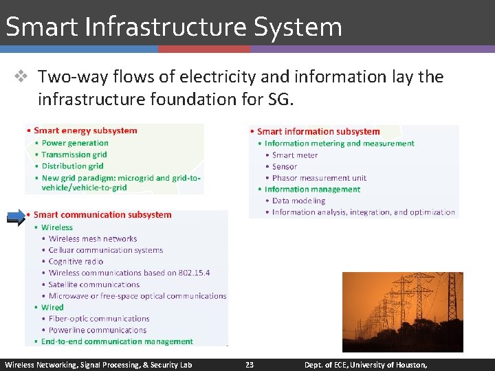 Smart Infrastructure System v Two-way flows of electricity and information lay the infrastructure foundation