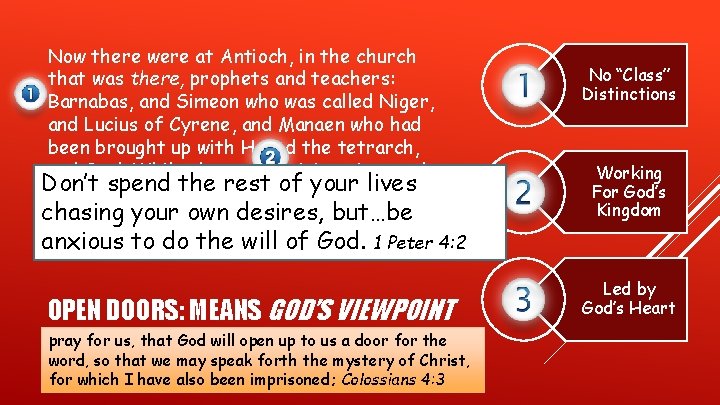 Now there were at Antioch, in the church that was there, prophets and teachers: