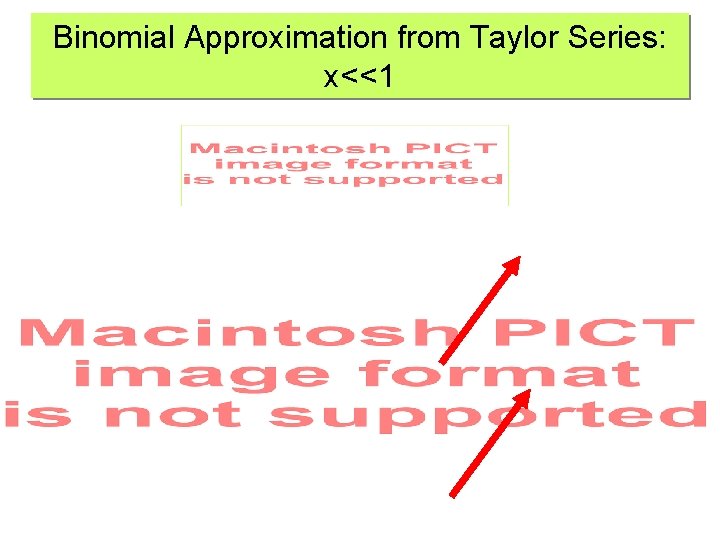 Binomial Approximation from Taylor Series: x<<1 