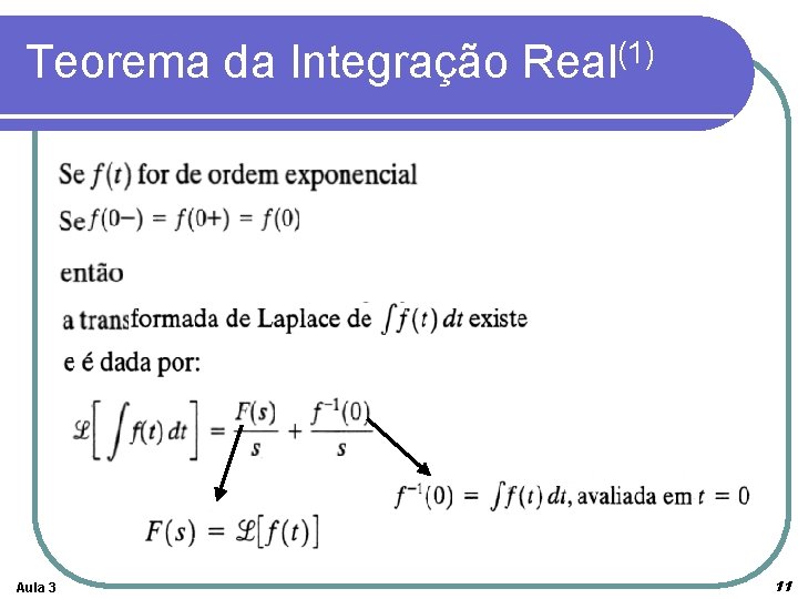 Teorema da Integração Real(1) Aula 3 11 
