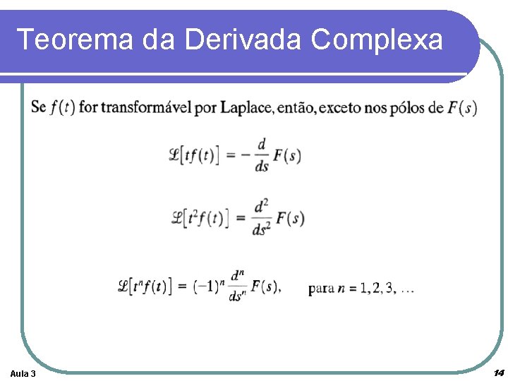 Teorema da Derivada Complexa Aula 3 14 