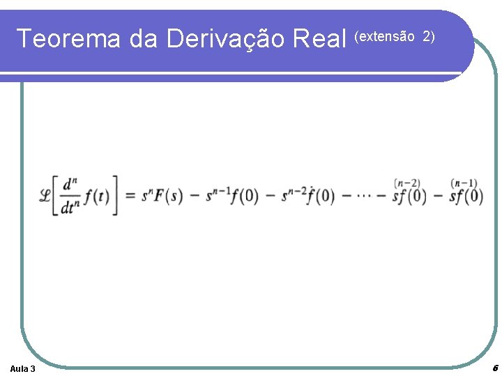 Teorema da Derivação Real (extensão 2) Aula 3 6 