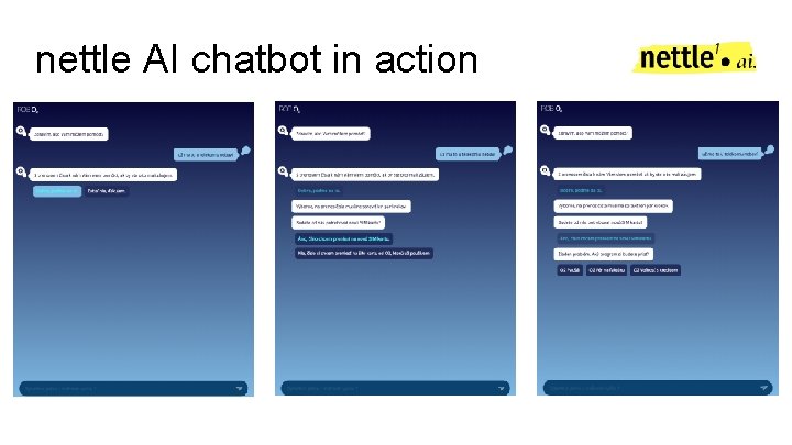 nettle AI chatbot in action nettle AI chatbot in action