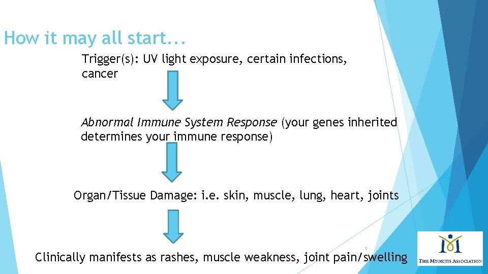 How it may all start. . . Trigger(s): UV light exposure, certain infections, cancer