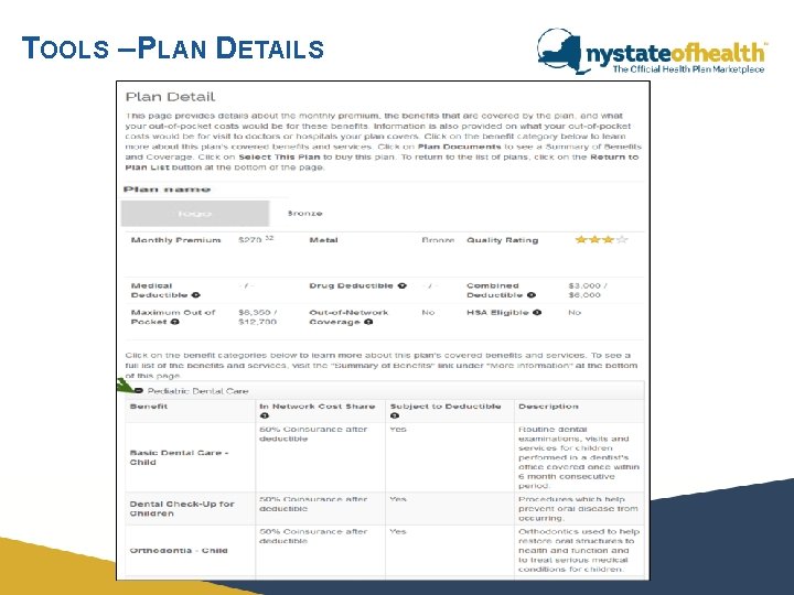 TOOLS – PLAN DETAILS TOOLS – PLAN DETAILS
