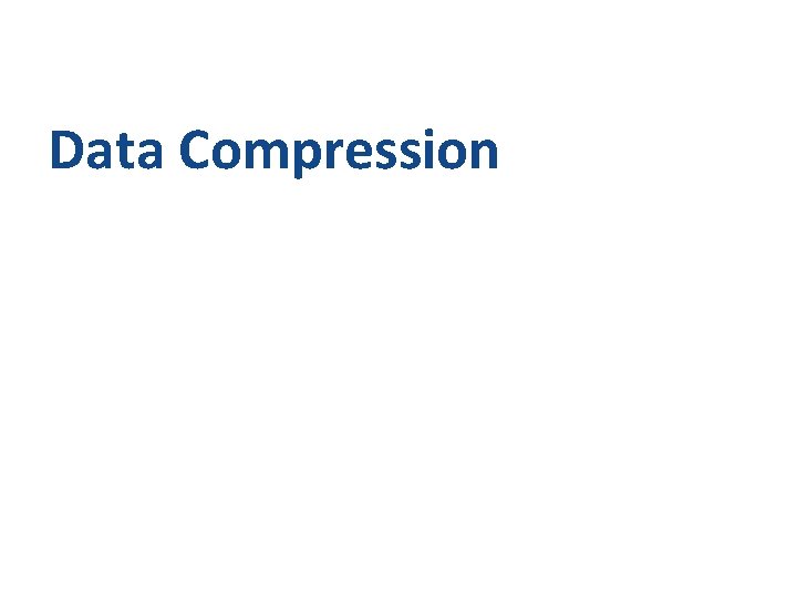 Data Compression 