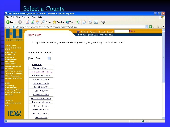 Select a County 