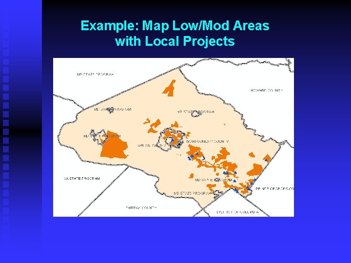 Example: Map Low/Mod Areas with Local Projects 