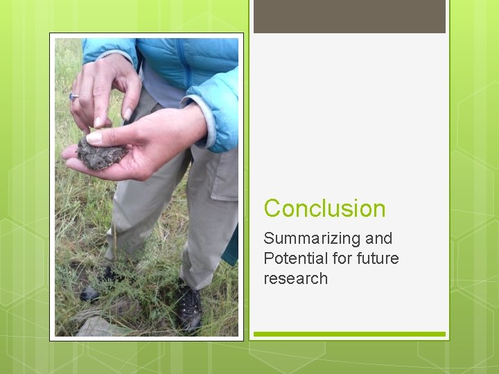 Conclusion Summarizing and Potential for future research Conclusion Summarizing and Potential for future research