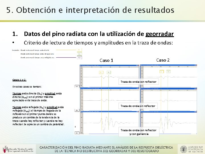 5. Obtención e interpretación de resultados 1. Datos del pino radiata con la utilización