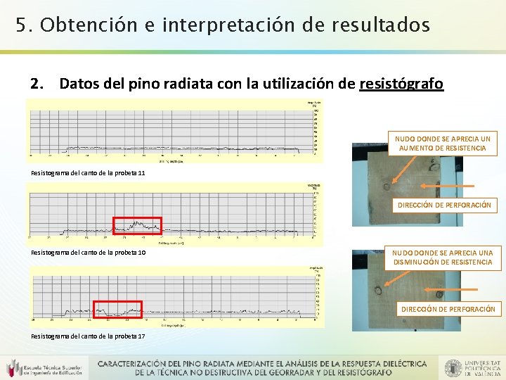 5. Obtención e interpretación de resultados 2. Datos del pino radiata con la utilización