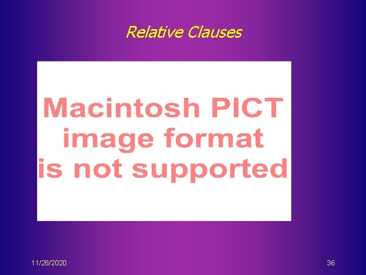 Relative Clauses 11/28/2020 36 