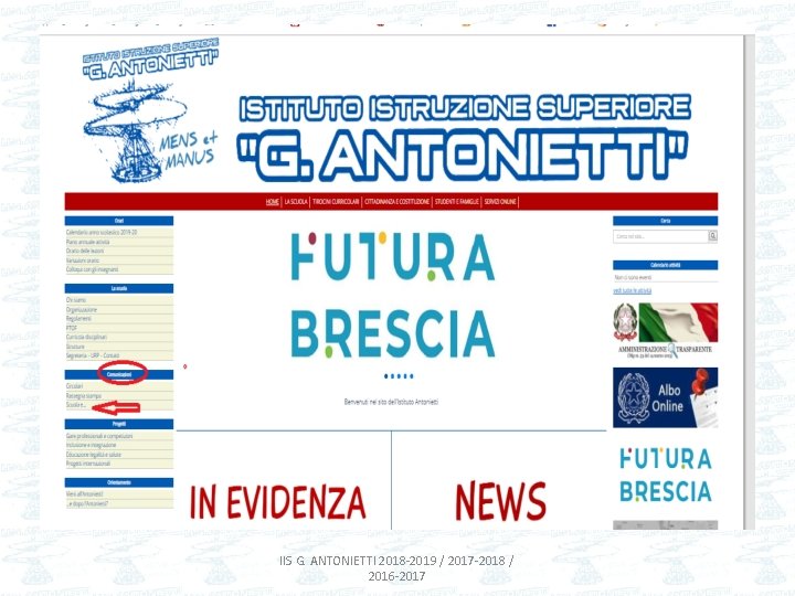 IIS G. ANTONIETTI 2018 -2019 / 2017 -2018 / 2016 -2017 