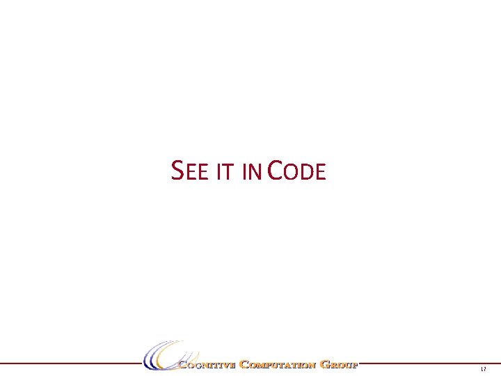 SEE IT IN CODE 17 